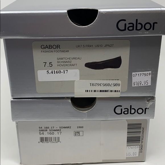 Gabor suede black studded laser cut flats 160.17 - Picture 9 of 10